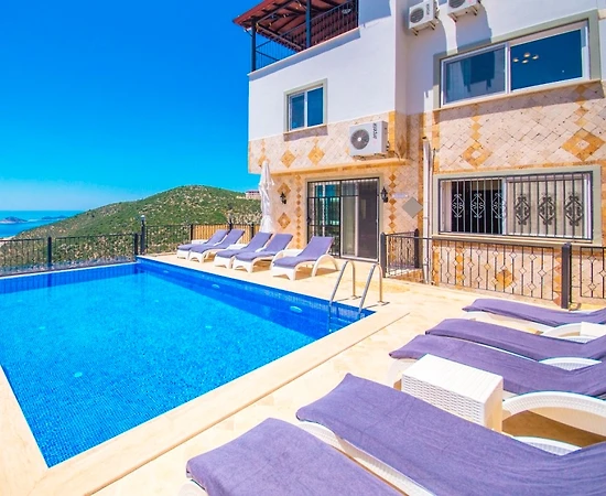 Kalkan Akbel'de Deniz Manzaralı, Özel Havuzlu, Korunaklı Villa - 1