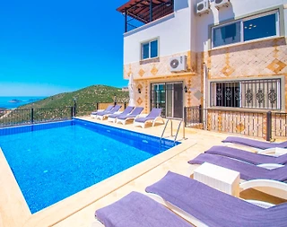 Kalkan Akbel'de Deniz Manzaralı, Özel Havuzlu, Korunaklı Villa - 1