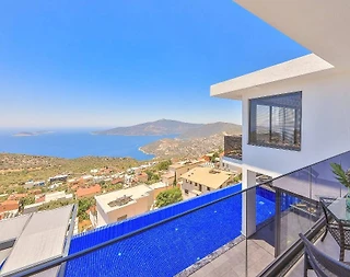 Kaş Bezirgan'da Muhteşem Deniz Manzaralı, Özel Havuzlu, Lüks Villa - 5
