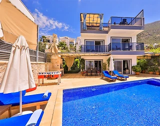 Kaş Kalkan'da Deniz Manzaralı, Kiralık Özel Havuzlu, Lüks Villa - 3