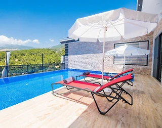 Kaş İslamlar'da Modern Tasarımlı, Özel Havuzlu, Balayı Villası - 5