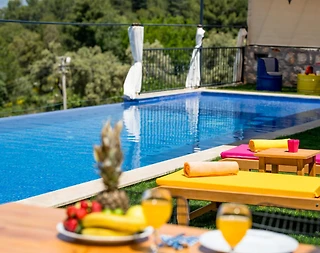 Kaş İslamlar'da Huzur Veren Doğada, Açık ve Kapalı Havuzlu, Lüks Villa - 5