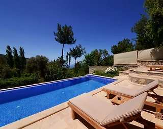 Kaş İslamlar'da Taş ve Ahşap Mimarili, Özel Havuzlu, 4 Kişilik Villa - 5