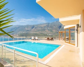 Kaş Andifli'de Deniz Manzaralı, Özel Havuzlu, 2+1 Kiralık Villa - 2