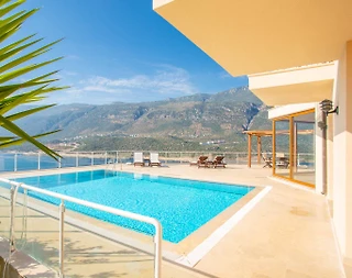Kaş Andifli'de Deniz Manzaralı, Özel Havuzlu, 2+1 Kiralık Villa - 2