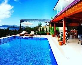 Marmaris Söğüt'te Deniz ve Doğa Manzaralı, Özel Havuzlu, Kiralık Villa - 3