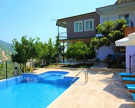 Kaş İslamlar'da Deniz ve Doğa Manzaralı, Özel Havuzlu, Huzurlu Villa - 3