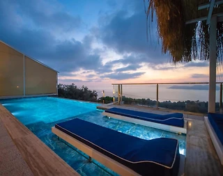 Fethiye Faralya'da Eşsiz Deniz Manzaralı, Sonsuzluk Havuzlu, Şık Villa - 5