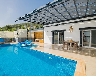 Kalkan İslamlar'da Doğa Manzaralı, Özel Havuzlu, Jakuzili Villa - 2