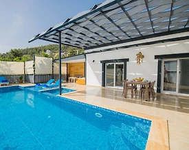 Kalkan İslamlar'da Doğa Manzaralı, Özel Havuzlu, Jakuzili Villa - 2