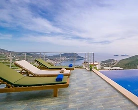 Kaş İslamlar'da Eşsiz Deniz Manzaralı, Özel Havuzlu, Jakuzili Villa - 2