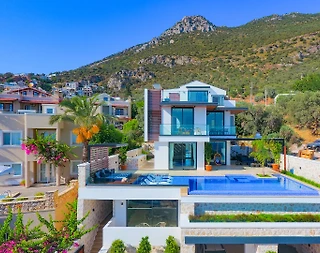 Kaş Kalkan'da Eşsiz Deniz Manzaralı, Özel Havuzlu, Saunalı Villa - 3