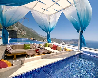 Kaş İslamlar'da Enfes Deniz Manzaralı, Özel Havuzlu, Lüks Villa - 4