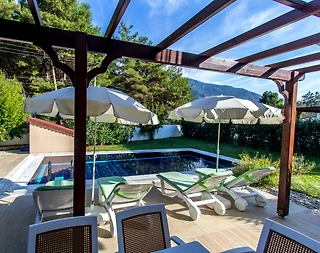 Fethiye Ölüdeniz'de Plaja Yakın, Özel Havuzlu, Konforlu, Modern Villa - 5
