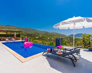 Kaş Bezirgan'da Doğa Manzaralı, Sonsuzluk Havuzlu, Jakuzili Villa - 4