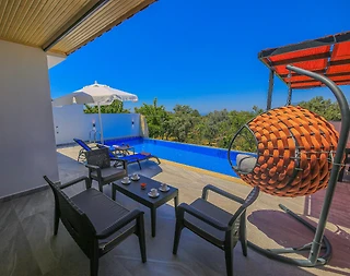 Kalkan Üzümlü'de Mükemmel Doğa Manzaralı, Özel Havuzlu, Kiralık Villa - 4
