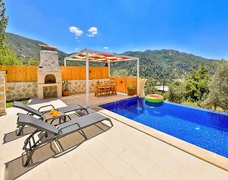 Kaş İslamlar'da Taş Ve Ahşap Yapılı, Özel Havuzlu, Balayı Villası - 2