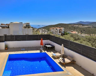 Kaş İslamlar'da Deniz Manzaralı, Özel Havuzlu, Ekonomik Villa - 4