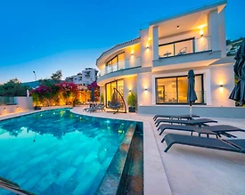 Kalkan Kalamar'da Muhteşem Deniz Manzaralı, Özel Havuzlu, Yazlık Villa - 2
