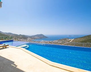 Kaş İslamlar'da Deniz Manzaralı, Özel Isıtmalı Havuzlu, Lüks Villa - 5