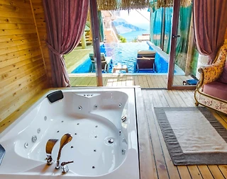 Kalkan Akbel'de Deniz Manzaralı, Özel Havuzlu, Kiralık Balayı Villası - 4