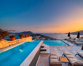 Kaş Kalkan'da Büyüleyici Deniz Manzaralı, Özel Havuzlu, Lüks Villa - 5