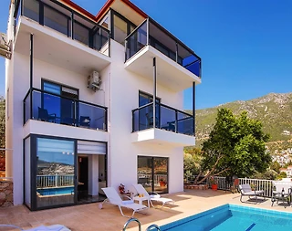 Kaş Kalkan'da Deniz Manzaralı, Özel Havuzlu, Merkezi Villa - 3