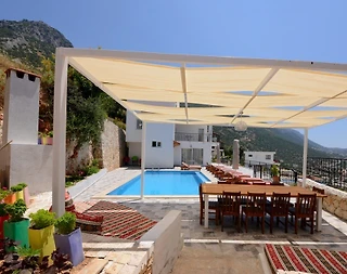 Kalkan'da Muhteşem Manzaralı, Özel Havuzlu, 12 Kişilik Konforlu Villa - 5