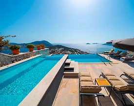 Kaş Kalkan'da Büyüleyici Deniz Manzaralı, Özel Havuzlu, Lüks Villa - 2