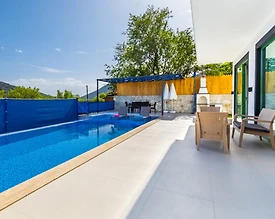 Kaş Sarıbelen'de Çift Jakuzili, Özel Havuzlu, Modern Villa - 3