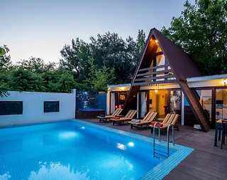 Kalkan İslamlar'da Deniz Manzaralı, Özel Havuzlu, Jakuzili, Kiralık Villa - 3