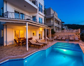 Kaş Kalkan'da Enfes Deniz Manzaralı, 8 Kişilik, Konforlu Villa - 1