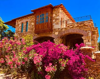 Antalya Side'de Taş Mimarili, Özel Havuzlu, Kiralık Konforlu Villa - 1