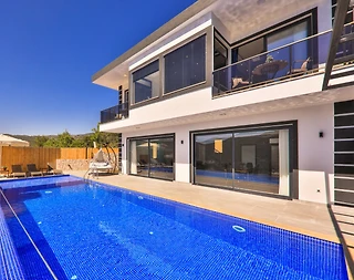 Kaş Sarıbelen'de Doğa ve Deniz Manzaralı, Özel Havuzlu, Jakuzili Villa - 3