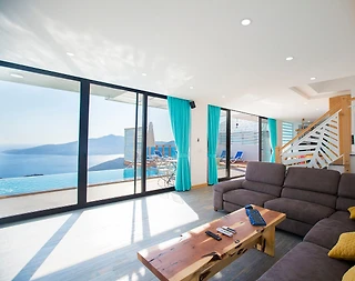 Kalkan Kördere'de Deniz Manzaralı, Özel Havuzlu, Hamamlı Villa - 5