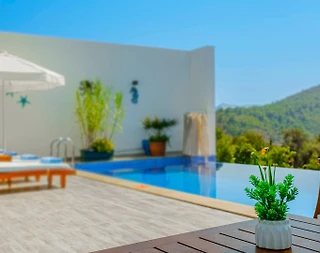 Kaş Üzümlü'de Yemyeşil Doğa Manzaralı, Özel Havuzlu, Jakuzili Villa - 4