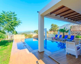 Fethiye Ölüdeniz'de Vadi Manzaralı, Özel Havuzlu, Modern Kiralık Villa - 3
