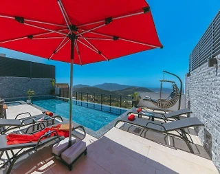 Kaş Üzümlü'de Göz Alıcı Manzaraya Sahip, Özel Havuzlu, Kiralık Villa - 4