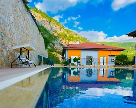 Alanya Bektaş'ta Eşsiz Deniz Manzaralı, Ortak Havuzlu, 1+1 Suite - 3