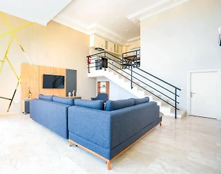 Alanya Bektaş'ta Deniz Manzaralı, Ortak Havuzlu, 1+1 Kiralık Suite - 3