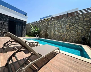 Alanya İncekum'da Site İçerisinde, Özel Havuzlu, Modern Villa - 5