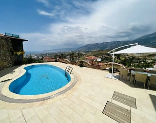 Alanya Kargıcak'ta Elverişli Konumda, Özel Havuzlu, Yazlık Villa - 5