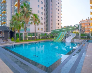 Alanya Mahmutlar'da Denize Yakın, Aquaparklı, Konforlu Daire - 1