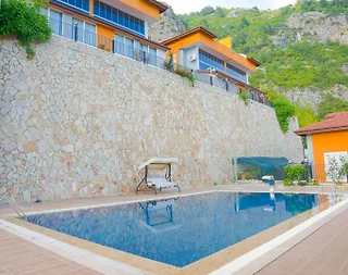 Alanya Bektaş'da Özel Plajlı, Ortak Havuzlu, Kiralık Suite - 5