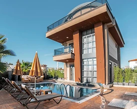 Alanya Payallar'da Merkezi Konumda, Isıtmalı Havuzlu, Modern Villa - 2