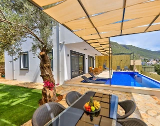 Antalya Kaş'ta Huzurun Kucağında, Özel Havuzlu, Jakuzili, Modern Villa - 5