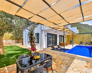 Antalya Kaş'ta Huzurun Kucağında, Özel Havuzlu, Jakuzili, Modern Villa - 4