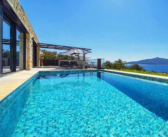 Kaş Kalkan'da Muhteşem Deniz Manzaralı, Özel Havuzlu, Balayı Villası - 1
