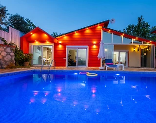 Antalya Kaş'ta Doğa İçerisinde, Özel Havuzlu, Kiralık Balayı Villası - 3