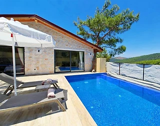 Kaş İslamlar'da Muhteşem Doğada, Özel Havuzlu, 2 Kişilik Villa - 4